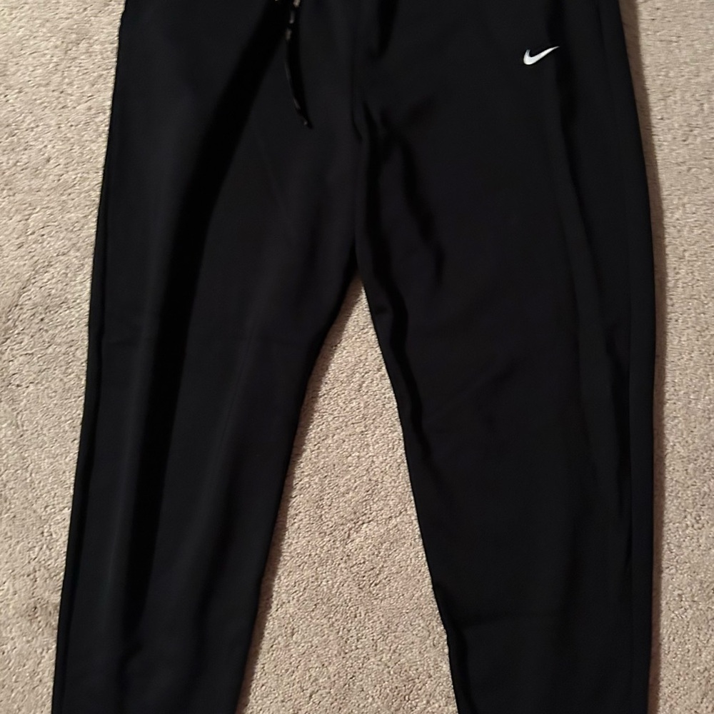 Nike Black Joggers with White Swoosh
